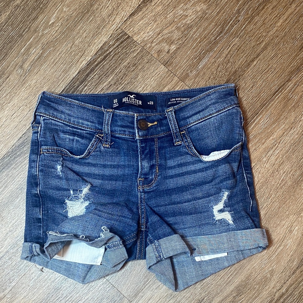 Hollister Women's Distressed Blue Jean Shorts